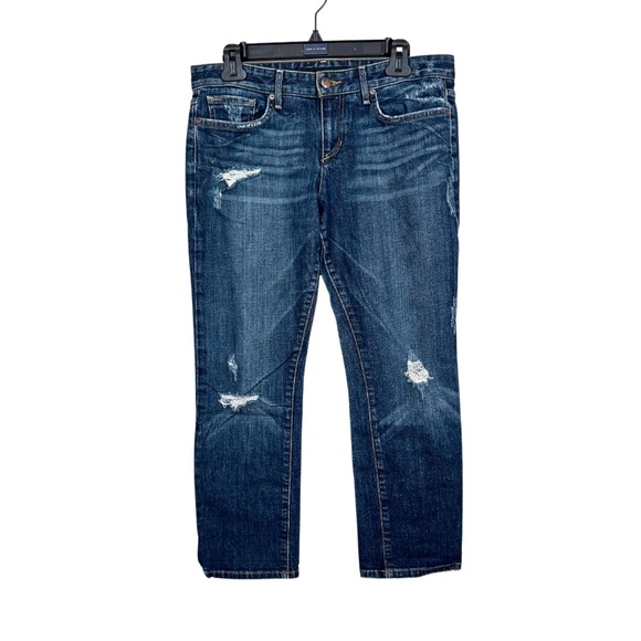 Joe’s Jeans Cropped Ex-Lover Distressed Cropped Jean 27 Medium Wash - Picture 1 of 6